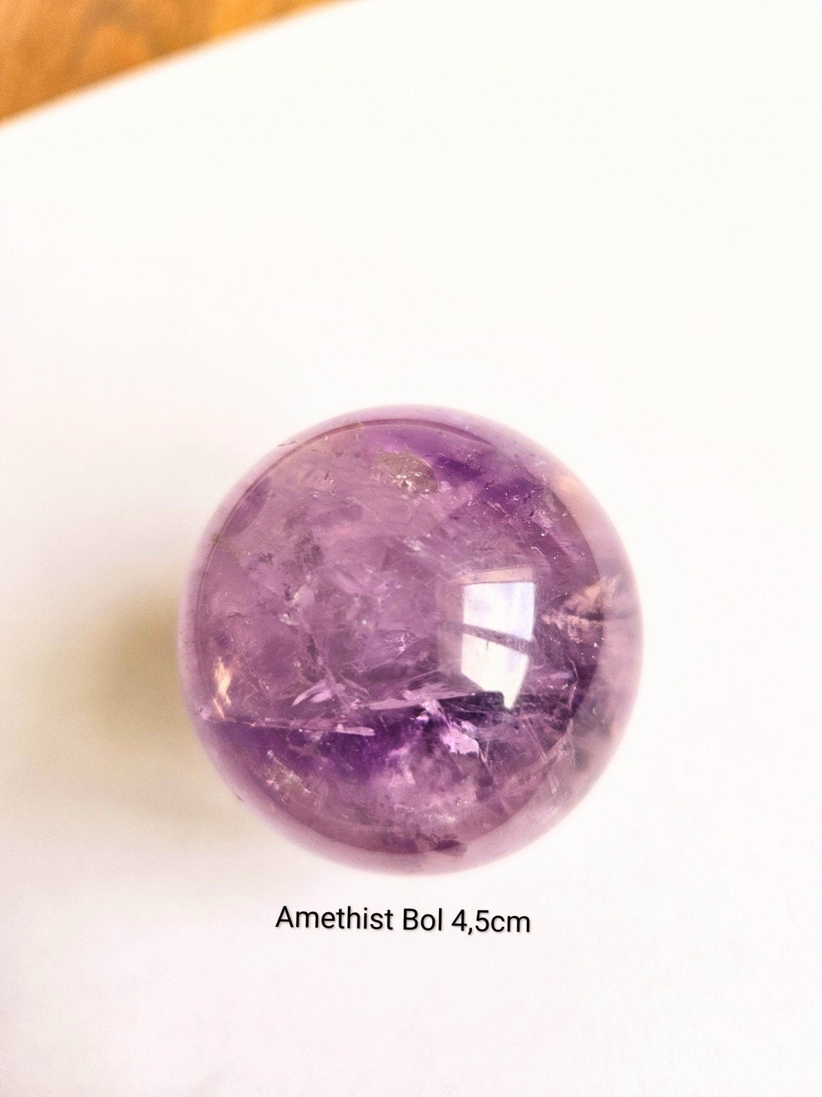 Edelsteen Amethist Bol 4.5cm AFGEPRIJSD, Ophalen of Verzenden