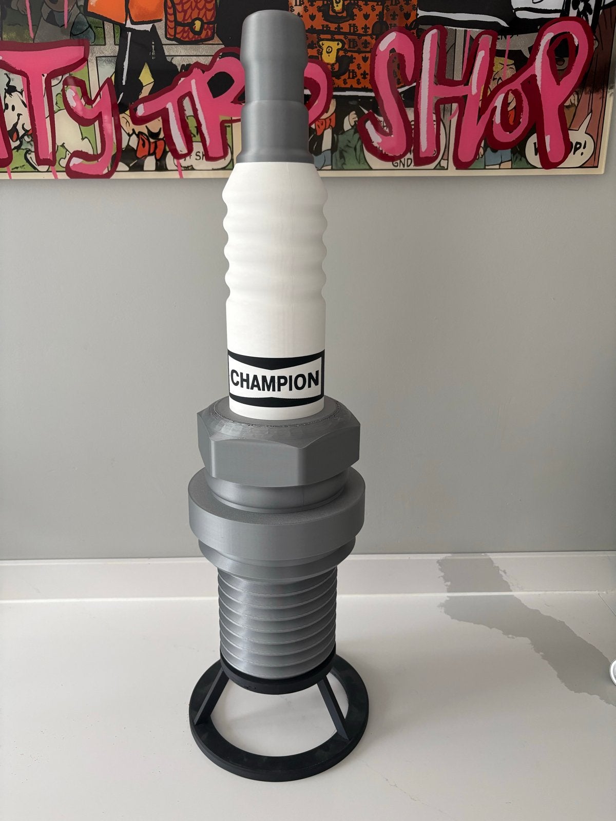 XXL Champion Bougie Reclame Display - 75cm hoog, Verzenden, Zo goed als nieuw, Reclamebord