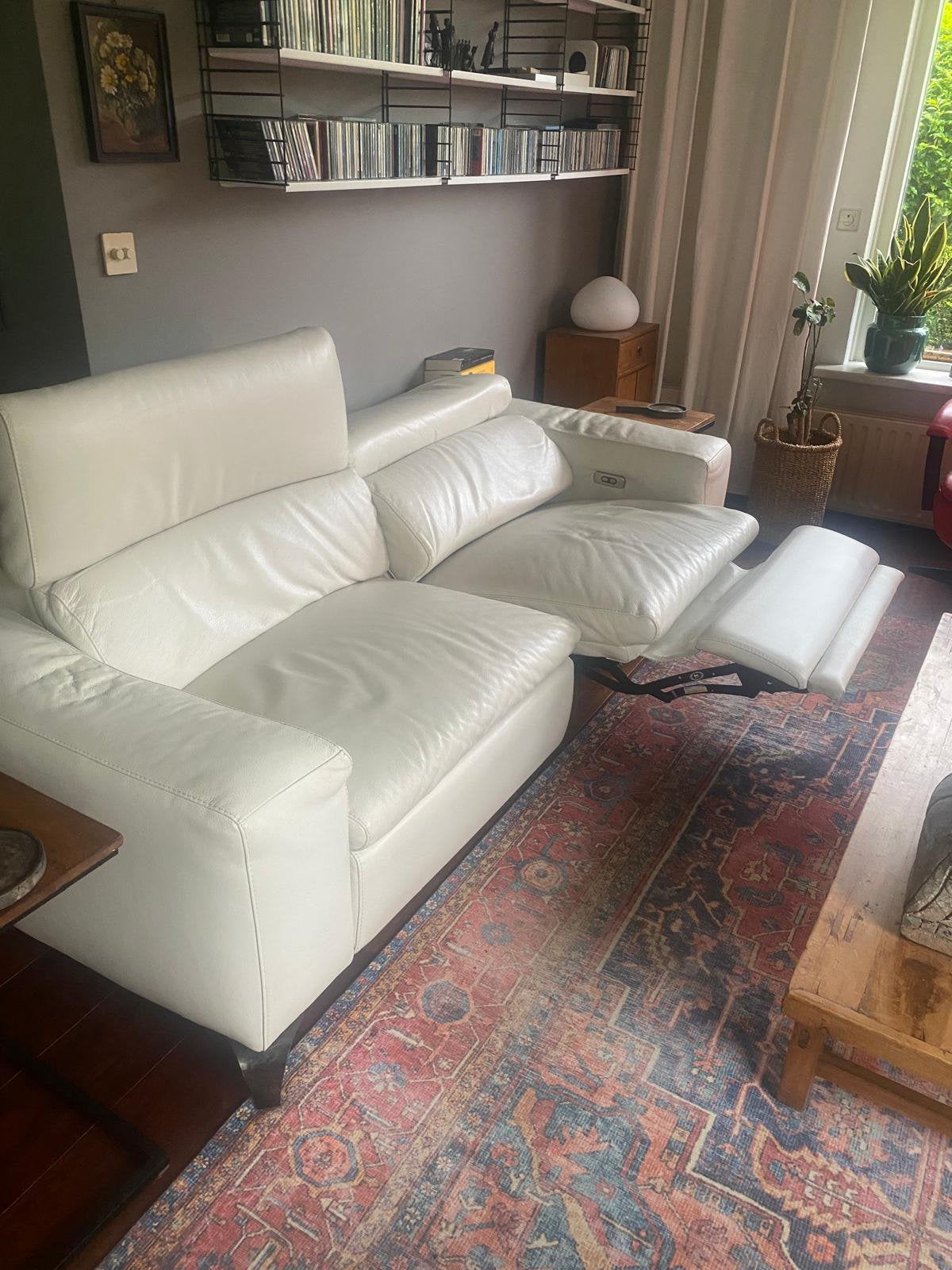 Gebroken witte bank chateau d’ax lengte 2,10, Huis en Inrichting, Ophalen, Gebruikt, Leer