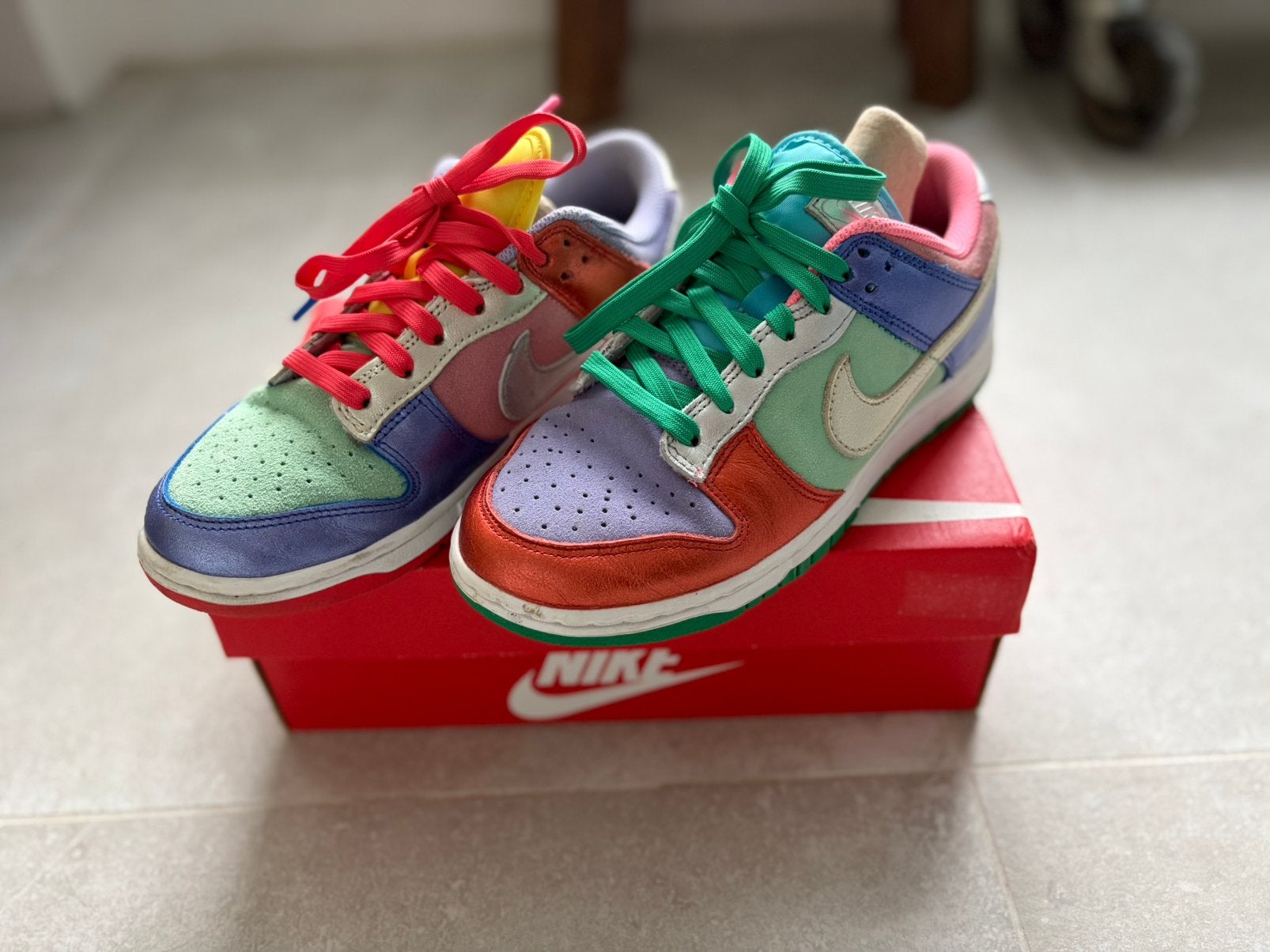Nike Dunk Low SE Sun Club Multi Color, Kleding | Dames, Overige kleuren, Ophalen of Verzenden, Sneakers of Gympen, Zo goed als nieuw