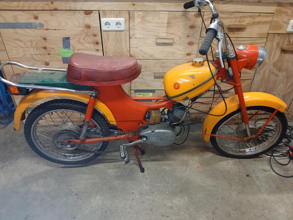 Riga Oldtimer Brommer handgeschakeld - inruil mogelijk, Fietsen en Brommers, Brommers | Oldtimers, Ophalen, Maximaal 45 km/u, Overige merken