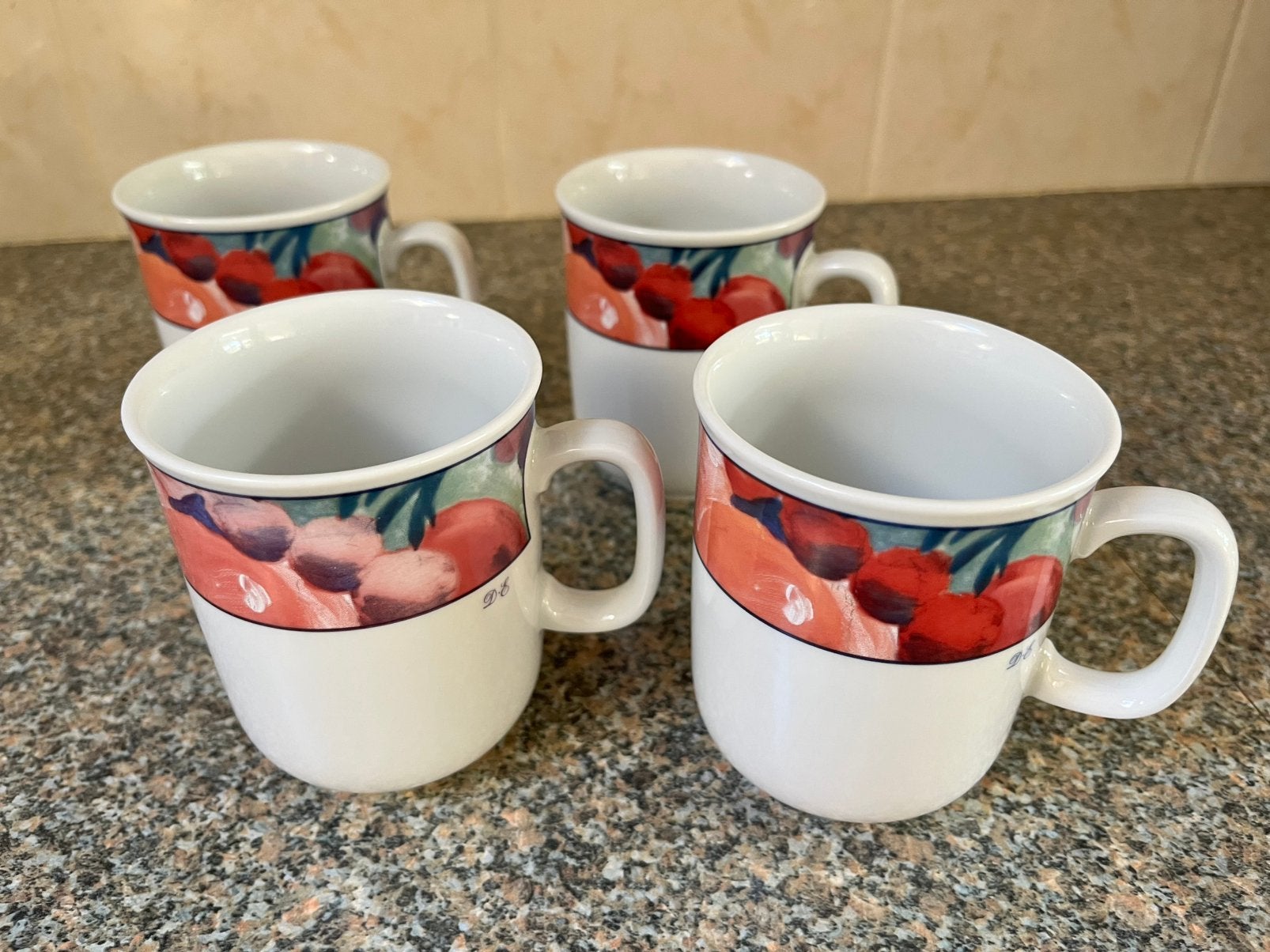 Douwe Egberts bloemen fruit mokken van Mitterteich, Overige merken, Zo goed als nieuw, Overige stijlen, Porselein