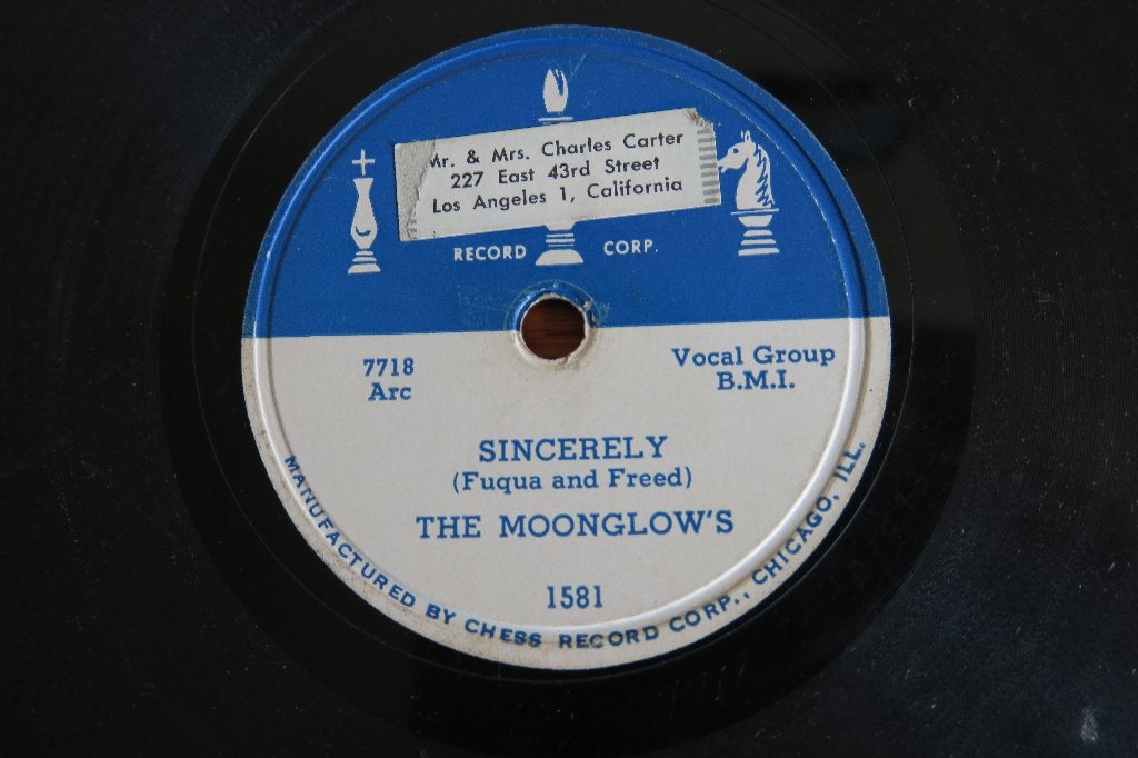 The Moonglow’s Sincerely 78rpm 78 toeren Doo Wop Rock-Ola, Cd's en Dvd's, Gebruikt, 10 inch, Ophalen of Verzenden, Overige typen