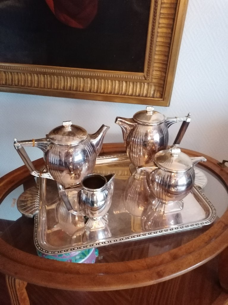 art nouveau deco servies verzilverd, Ophalen, Goud