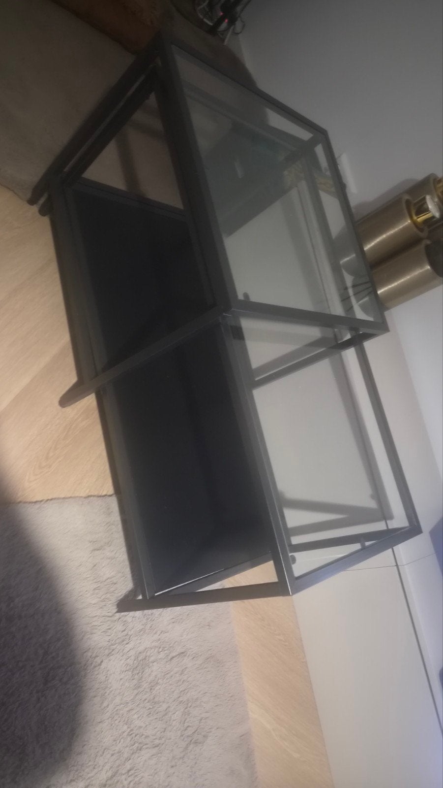 IKEA Vittsjö Salontafel - Zwartbruin/Glas, Gebruikt, 50 tot 100 cm, Glas, 50 tot 100 cm