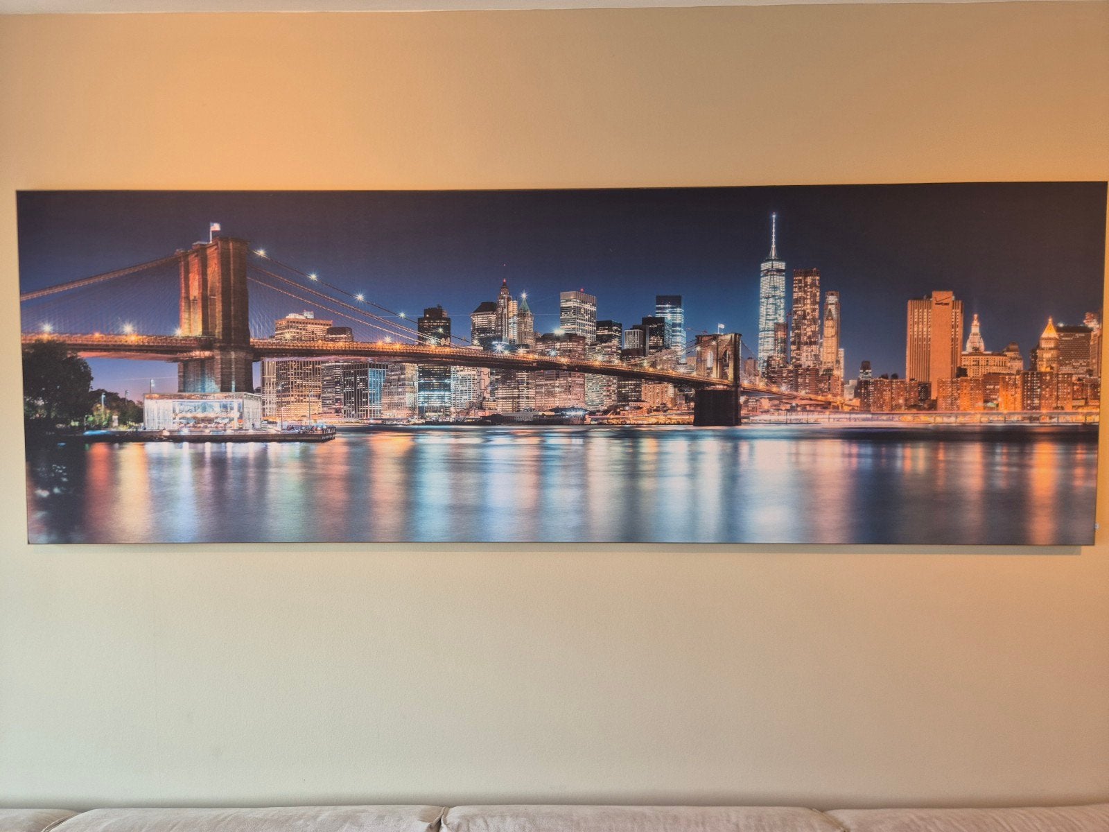 ArtFrame New York Skyline 240x80 cm met verwisselbaar doek, 125 cm of meer, Ophalen of Verzenden, 75 – 100, Print