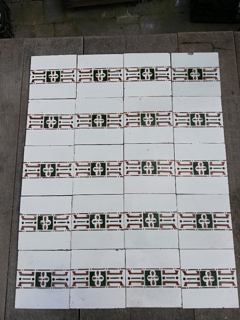 75x60 Mooi achter kachel/fornuis antieke wandtegels art deco, Ophalen