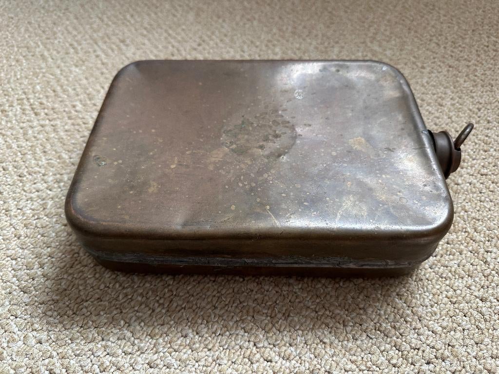 Antieke warmwaterkruik vintage (35x18x6 cm), Antiek en Kunst, Ophalen of Verzenden, Brons