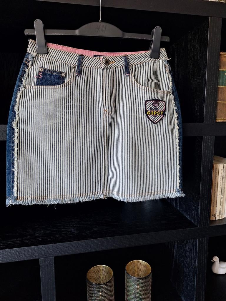 Silver Creek mini jeans rokje maat 36 38 Gipsy, Silver Creek, Blauw, Ophalen of Verzenden, Zo goed als nieuw