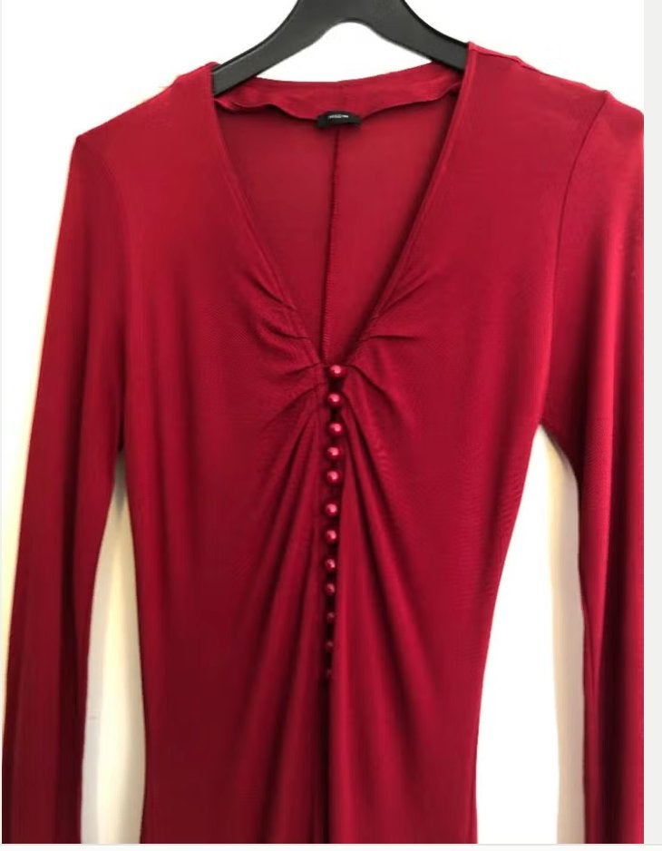 mooi jurkje van Joseph Marlene dress donkerrood mt M als S, Kleding | Dames, Joseph UK, Verzenden, Maat 36 (S), Gedragen