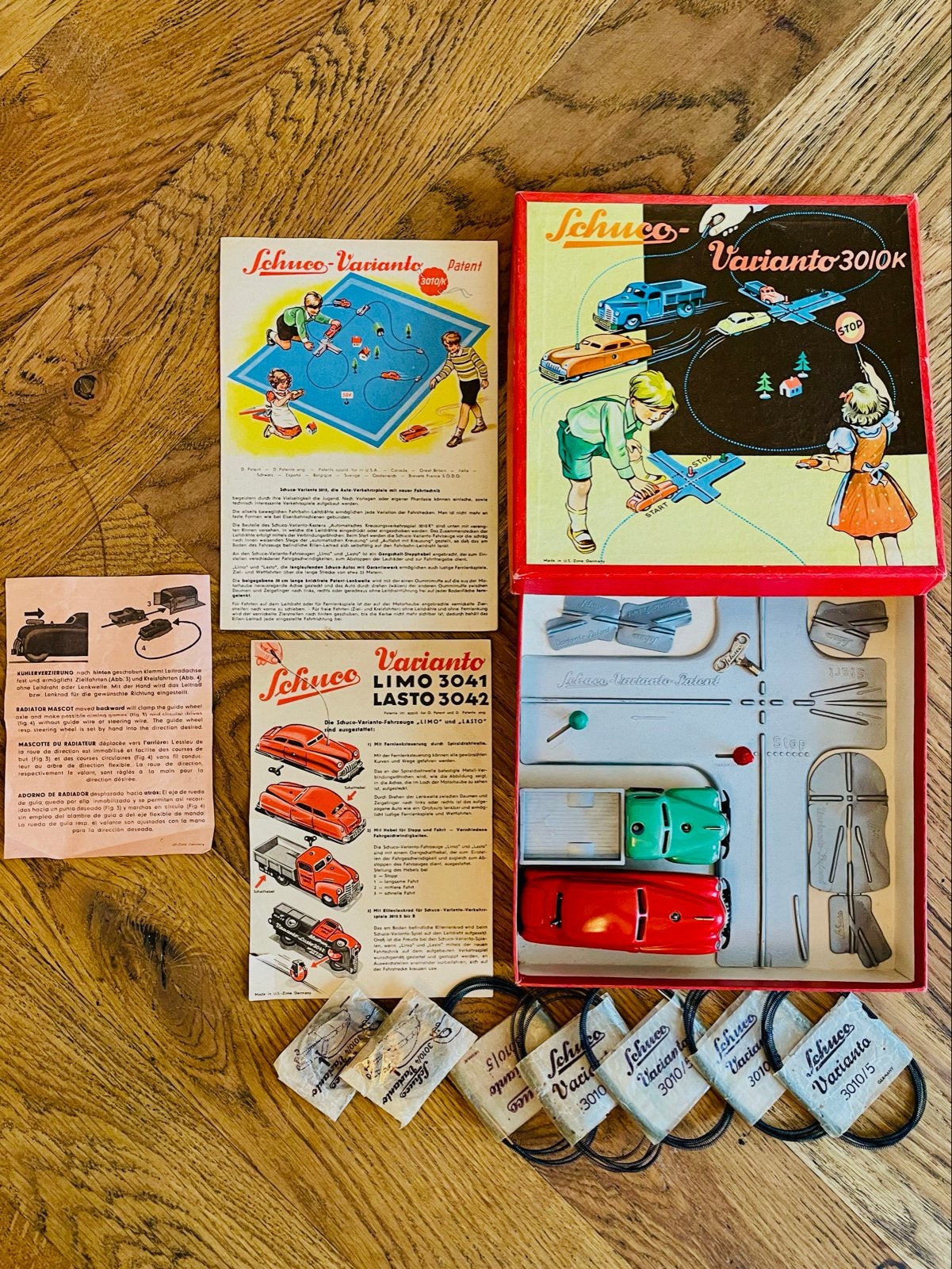 Schuco Varianto 3010K set U.S.-Zone jaren 50, Antiek en Kunst, Antiek | Speelgoed, Ophalen of Verzenden