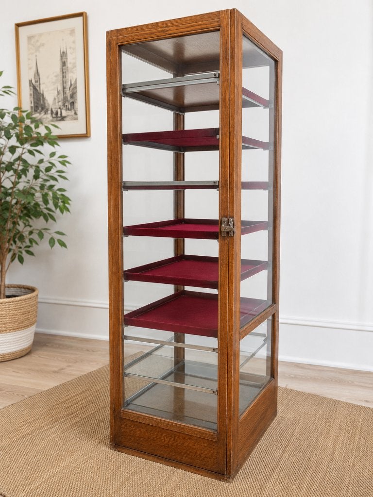 Vintage Mac Lean bakkersvitrine jaren 50/60, Ophalen, Met plank(en), Glas, Gebruikt