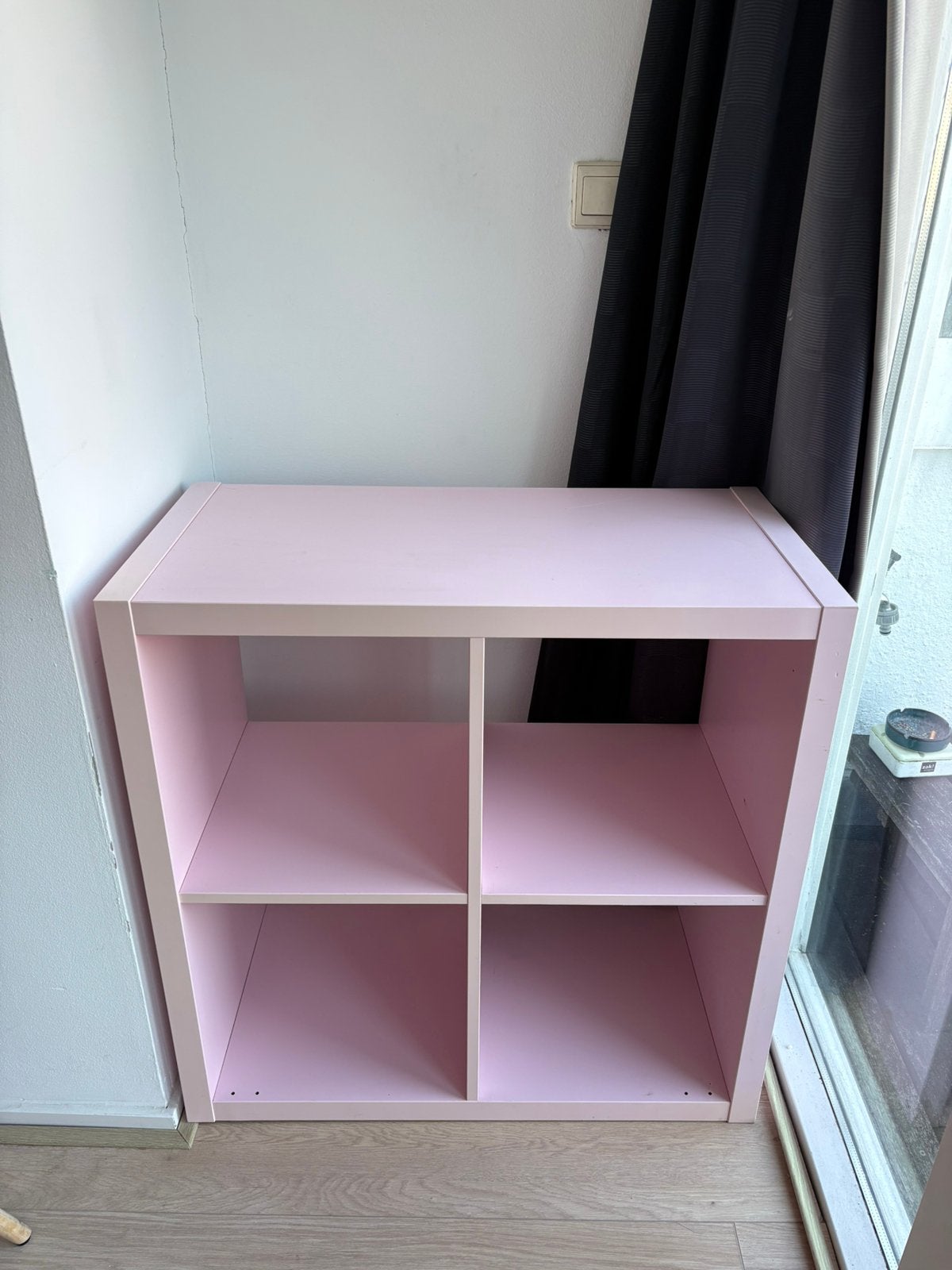 IKEA kallax kast zacht roze wandkast open kast side table, Ophalen, Zo goed als nieuw