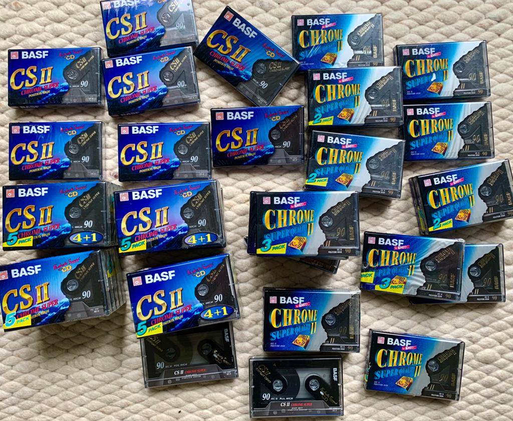 NOS BASF CSII-90 Chrome Super Quality II 90 cassettebandjes, BASF, Basf SE Carl-Bosch-Straße 38⁩ 67063 Ludwigshafen am Rhein Duitsland