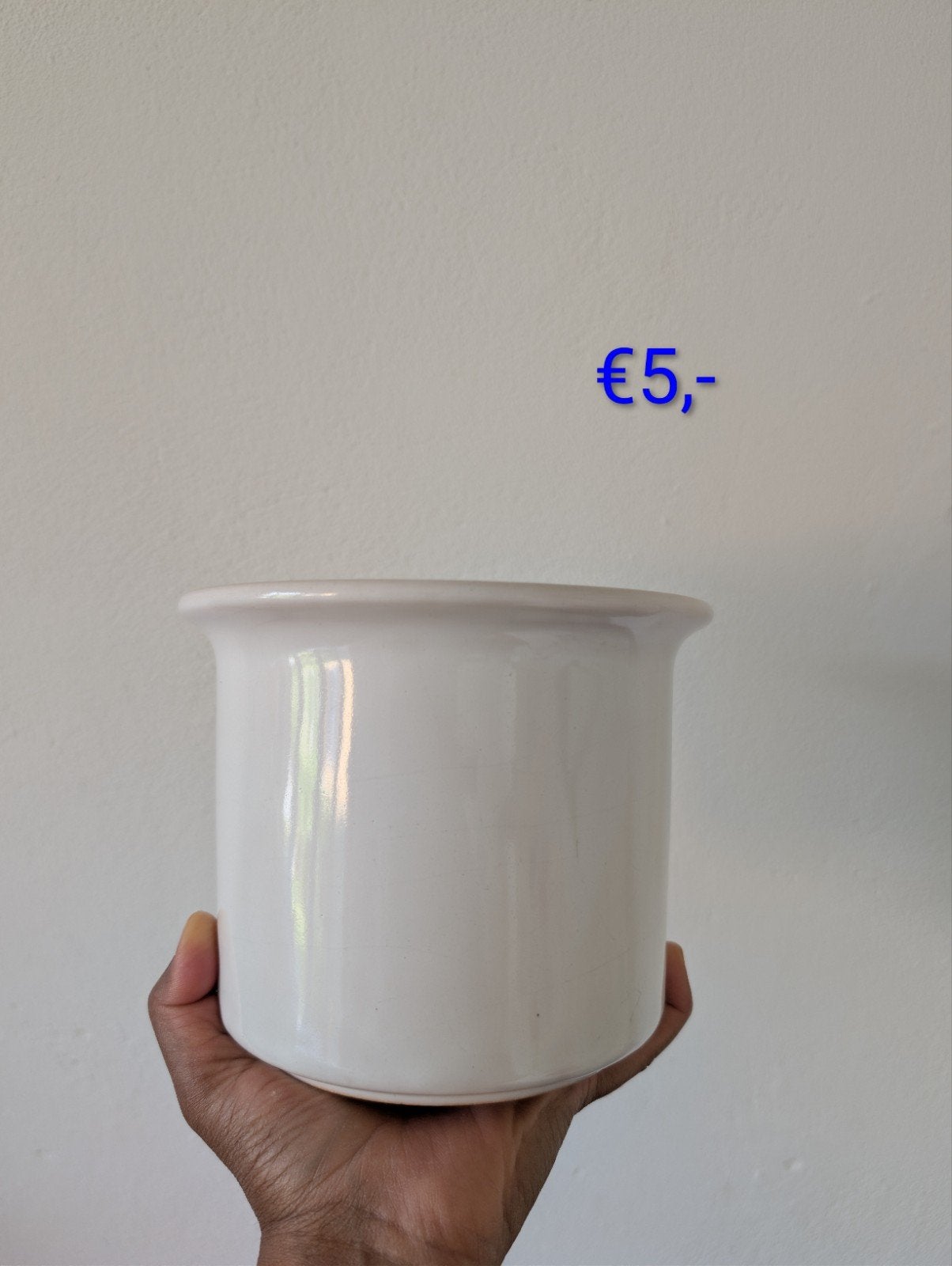 Vintage bloempot voor kamerplanten, Ophalen, Gebruikt, Rond, Aardewerk