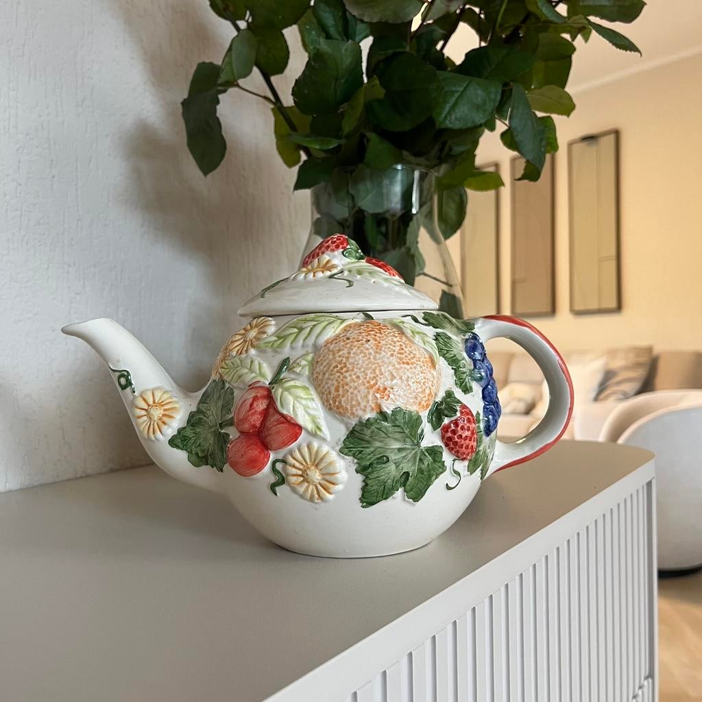 Vintage fruit theepot, Ophalen of Verzenden