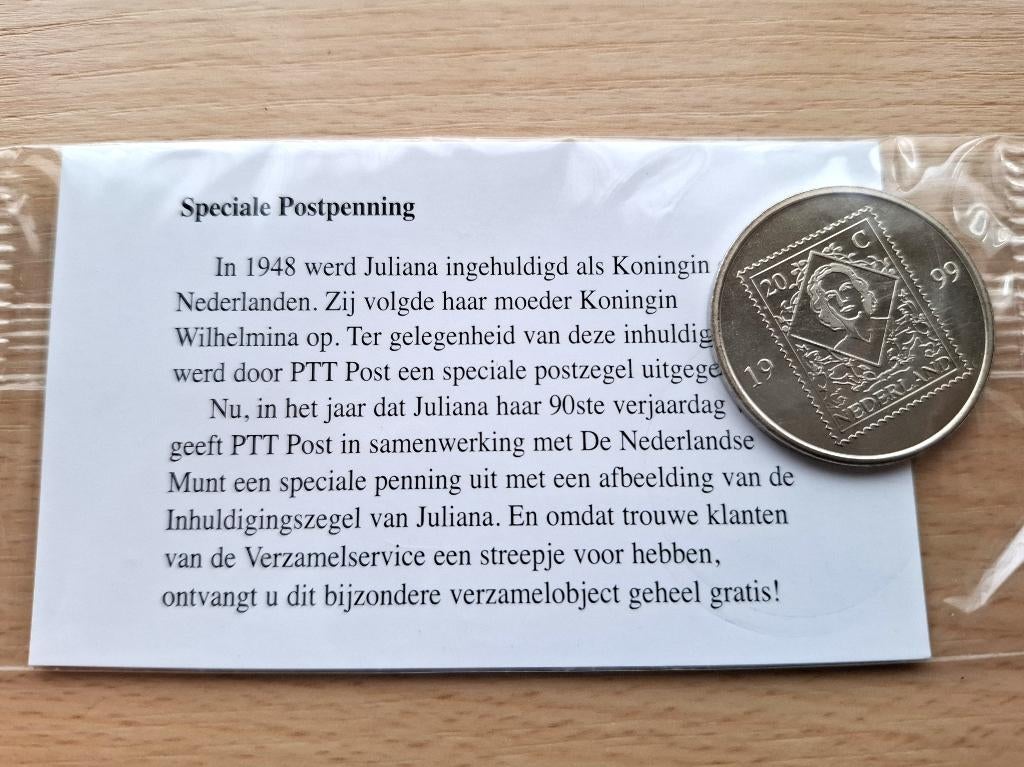 Speciale postpenning 1999 - verj. koningin Juliana, Verzenden, Overige materialen, Nederland