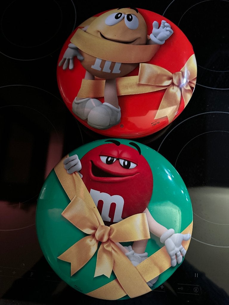M&M blikjes, Ophalen of Verzenden, Gebruikt, Verpakking