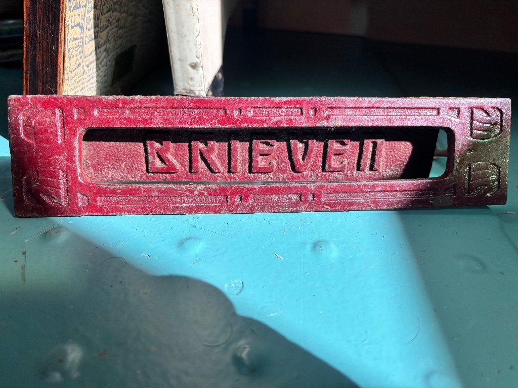 Art-deco brievenbus, Tuin en Terras, Brievenbussen, Gebruikt, Brievenbusklep, Ophalen of Verzenden, Inbouw