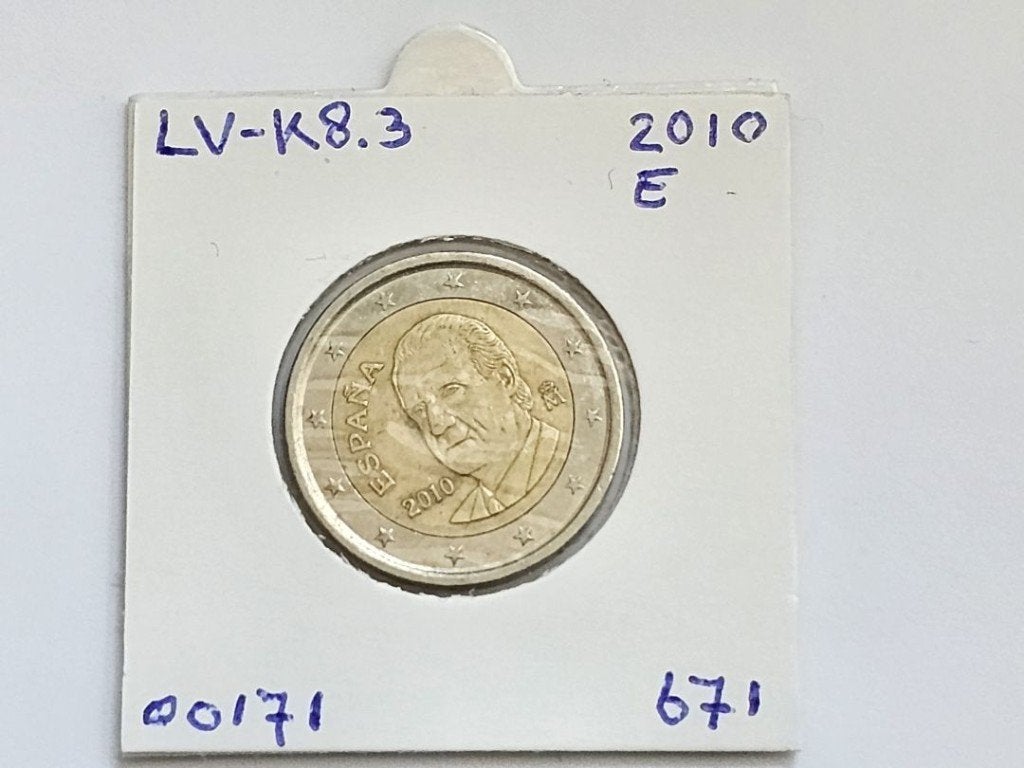 2-euromunt Spanje (E) 2010 Koers LV-K8.3, Ophalen of Verzenden, Spanje, 2 euro, Losse munt