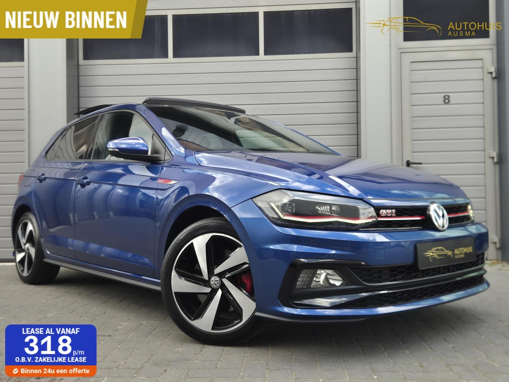 Volkswagen Polo 2.0 TSI GTI 260PK/ACC/Virtual/Pano/Led/Keyle, Auto's, Gebruikt, 4 cilinders, Blauw, Leder