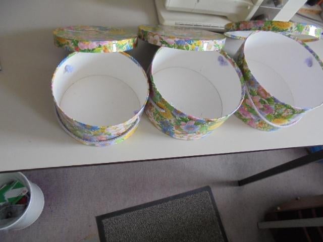 3 bewerkte ronde opbergdozen, Minder dan 50 cm, 50 tot 100 cm, Nieuw, Ophalen of Verzenden