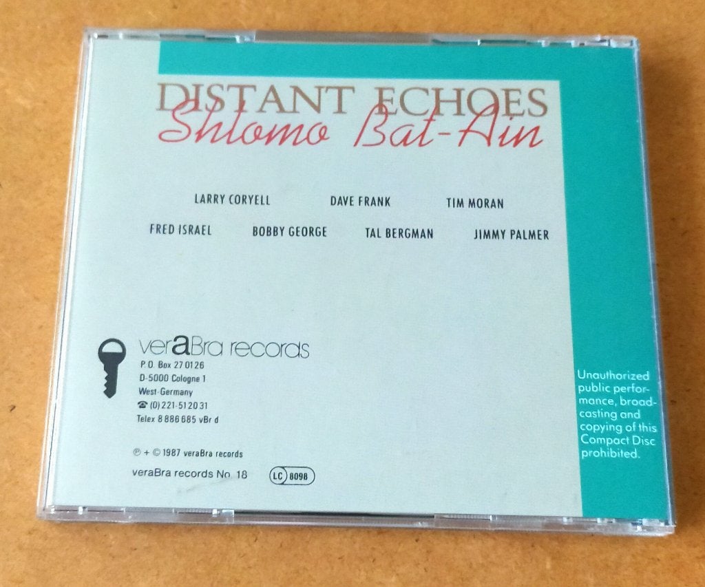 Shlomo Bat-Ain - Distant Echoes CD 1987 Larry Coryell, Ophalen of Verzenden, Zo goed als nieuw, Jazz-fusion