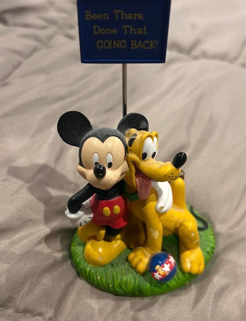 Fotohouder Mickey en Pluto Disney, Ophalen of Verzenden, Mickey Mouse, Zo goed als nieuw, Beeldje of Figuurtje