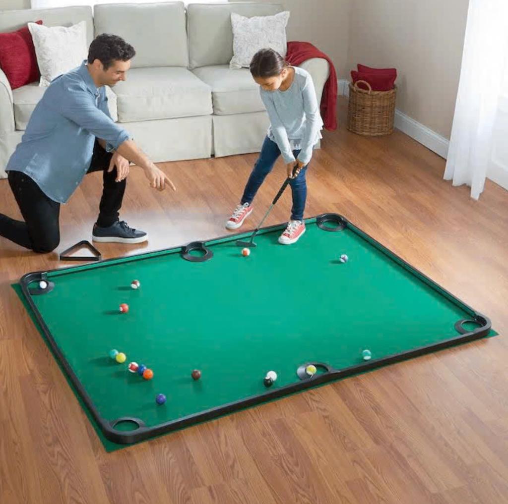 Golf Pool spel compleet – indoor mini golf & pool spel, Drie of vier spelers, Ophalen, Zo goed als nieuw