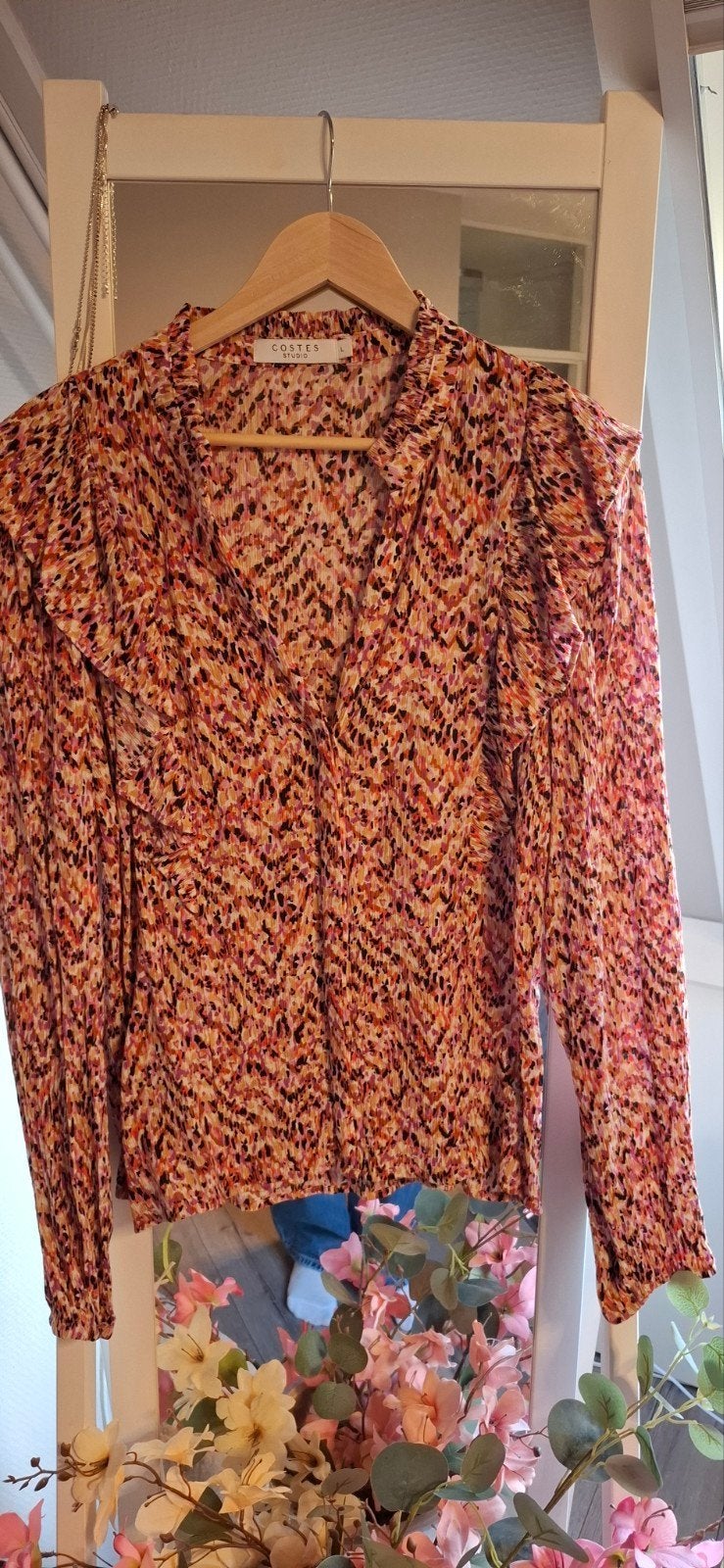 Costes Studio Blouse Maat L - Zo goed als nieuw, Kleding | Dames, Meerkleurig, Maat 42/44 (L), Ophalen of Verzenden, Zo goed als nieuw