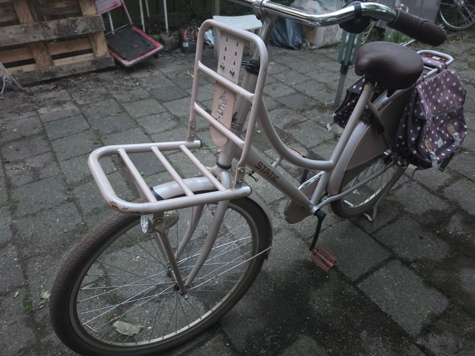 Goed werkende damesfiets/maisjesfiets, Ophalen of Verzenden, Gebruikt, Terugtraprem, Static