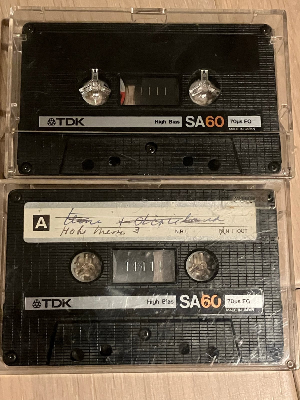 2x TDK SA60 High Bias Cassettebandjes, Gebruikt, 2 t/m 25 bandjes, Overige genres, Ophalen of Verzenden