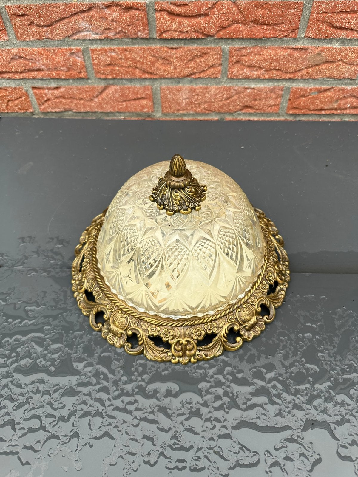 Vintage Kristallen Plafondlamp - Klassiek Design, Huis en Inrichting, Ophalen, Gebruikt, Antiek, Glas