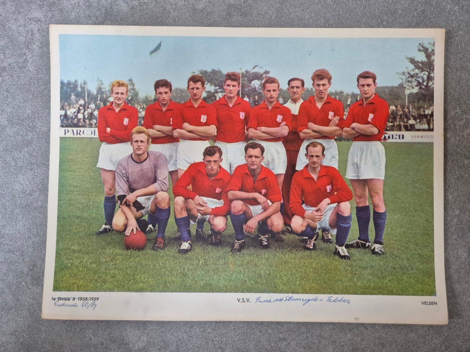 Voetbalplaat Esso 1958/59 V.S.V, Verzamelen, Ophalen of Verzenden, Poster, Plaatje of Sticker