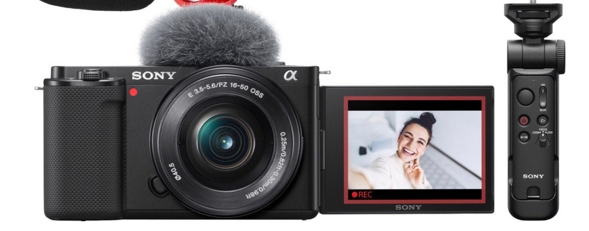 Sony ZV-E10 4K Vlogcamera + 16-50mm Lens + Bluetooth Grip, Beeldstabilisatie, Ophalen of Verzenden, Zo goed als nieuw, 4 t/m 7 keer