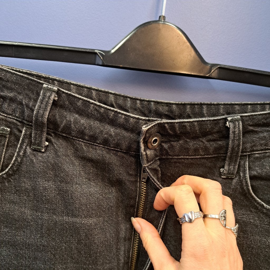 G-Star denim zwart grijze rok spijkerrok 3301 skirt 32 47124, Maat 38/40 (M), Verzenden, ., Zwart
