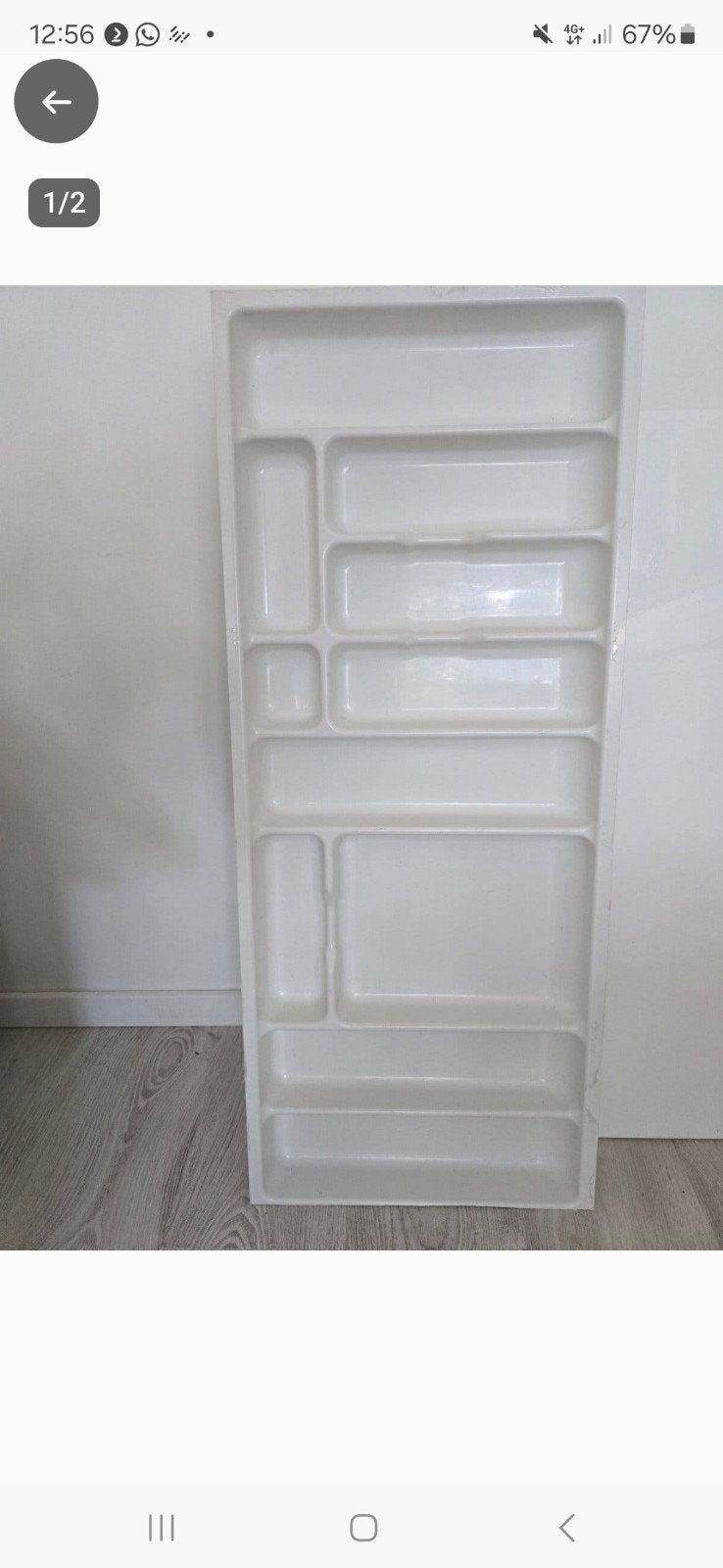 Bestekbak voor 100cm lade - Wit kunststof, Huis en Inrichting, Ophalen, Nieuw