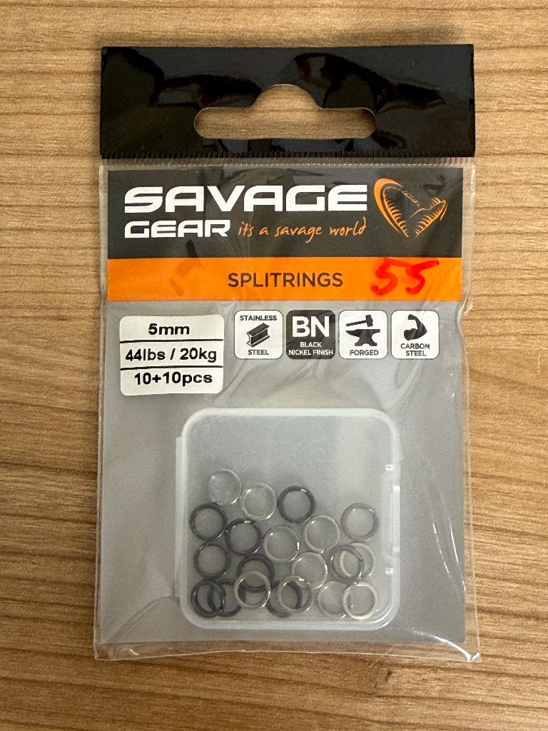 Savage Gear Splitrings 5 mm – 20 stuks, Overige typen, Nieuw, Ophalen of Verzenden, E