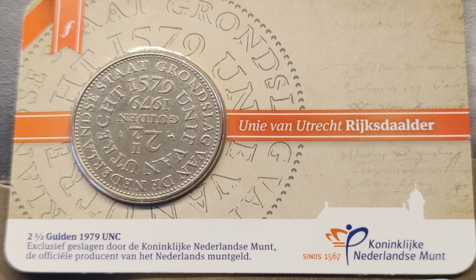 2½ Gulden 1979 Unie van Utrecht Rijksdaalder Juliana, Postzegels en Munten, Munten | Nederland, Ophalen of Verzenden, Koningin Juliana