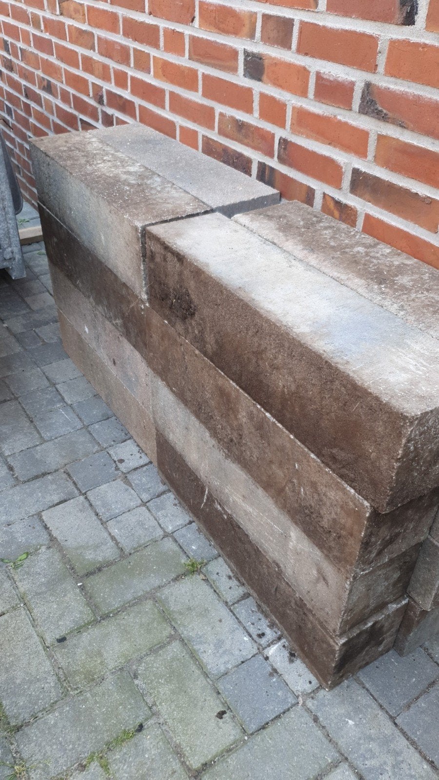 16 stenen tuinblokken, Tuin en Terras, Ophalen, Minder dan 100 cm, Minder dan 25 cm