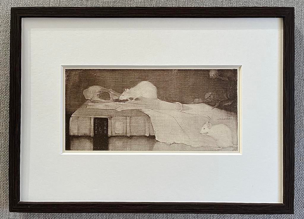 Jan Mankes 1889-1920 / Muizen op Perkamenten Boek 1923, Antiek en Kunst, Kunst | Etsen en Gravures, Ophalen