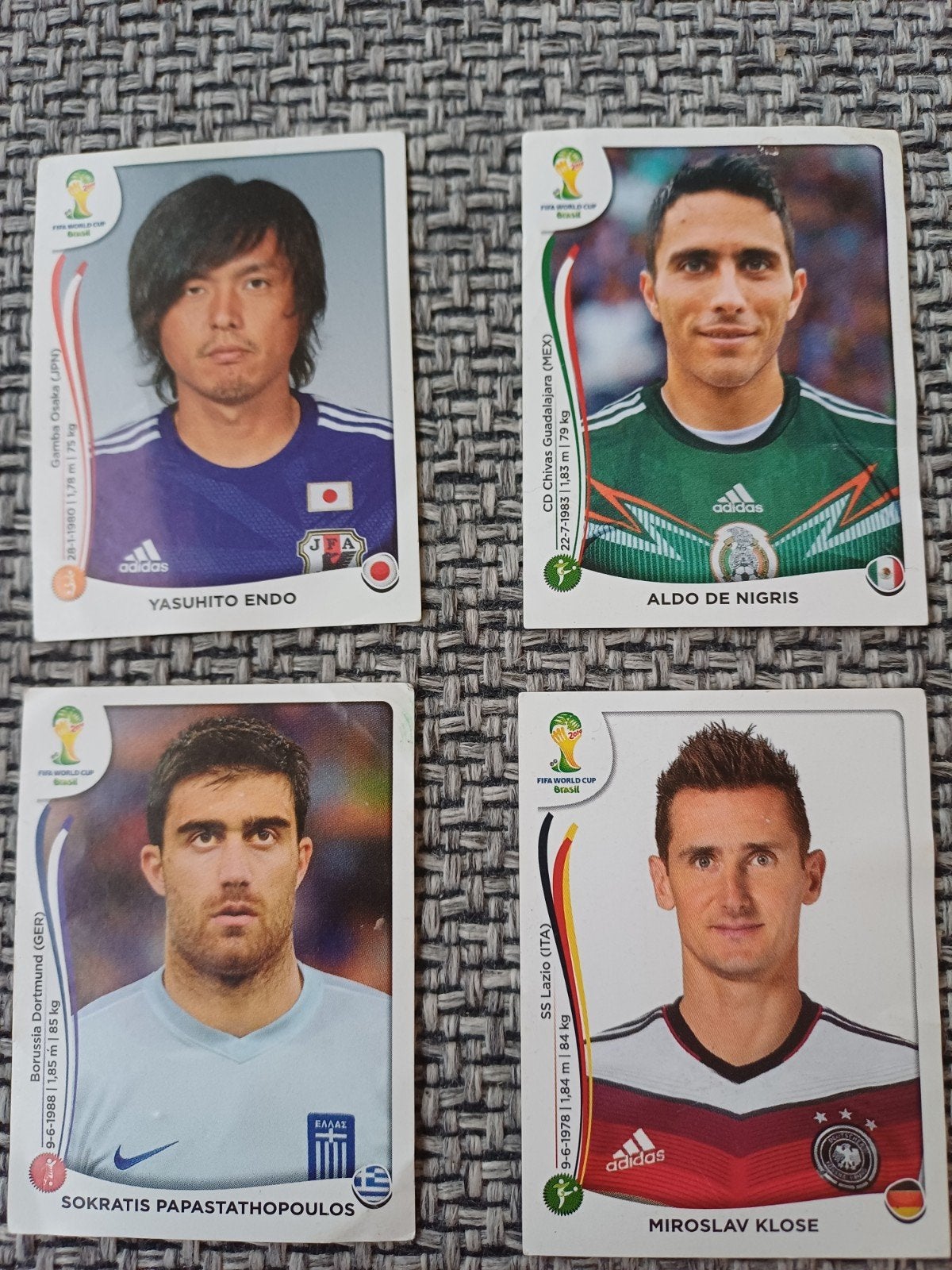 4 stickers Panini Brasil 2014, Verzenden, Meerdere stickers
