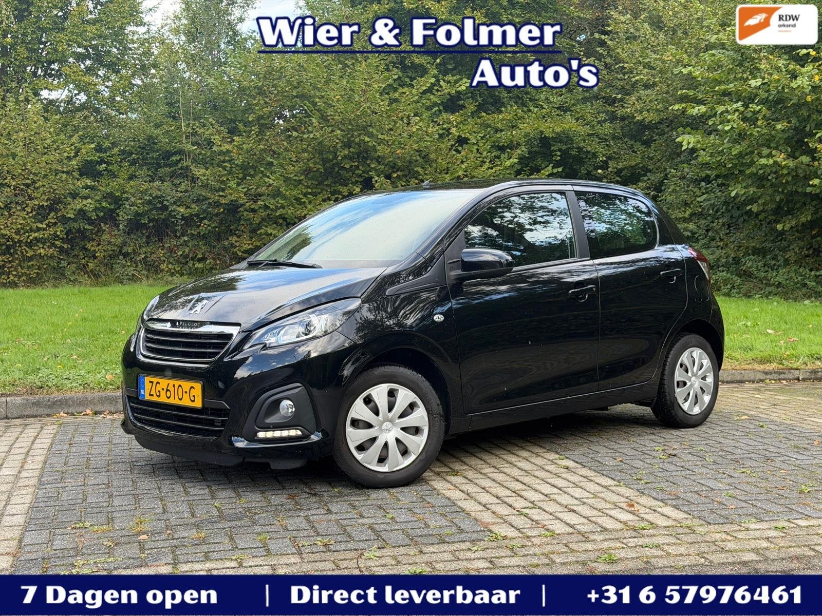 Peugeot 108 1.0e-VTi Allure 5Drs| Automaat | Scherm | Airco!, Stof, Gebruikt, 4 stoelen, Zwart