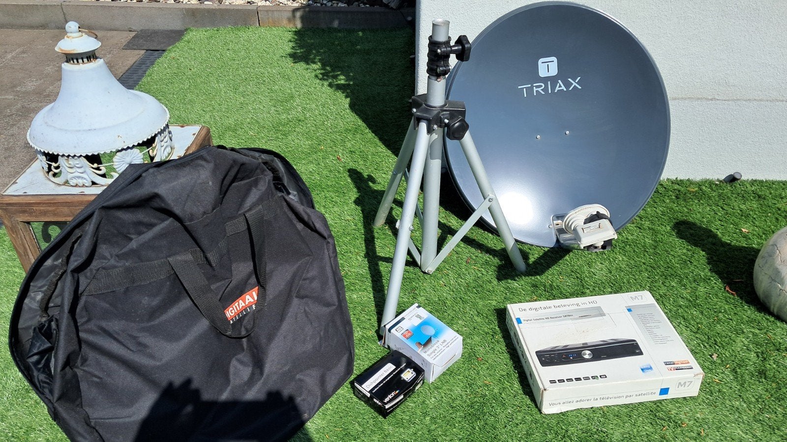 Complete Satelliet Ontvanger Set met Philips M7, Ophalen, Gebruikt, (Schotel)antenne, Philips