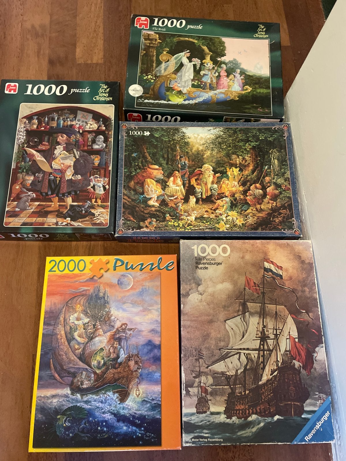 Diverse puzzels - 1000 en 2000 stukjes, Een of twee spelers, Ophalen, Gebruikt