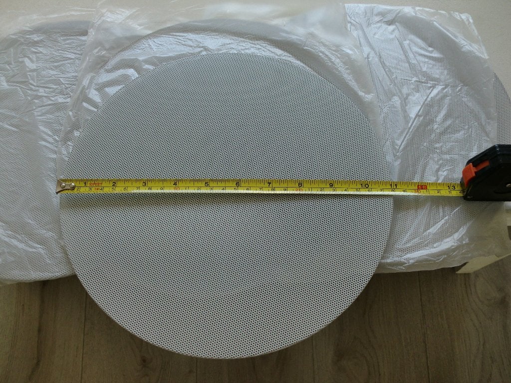 Grill B&W wit rond 28 cm meerder sets in huis inbouw., Audio, Tv en Foto, Luidsprekers, Ophalen of Verzenden, Nieuw, Minder dan 60 watt