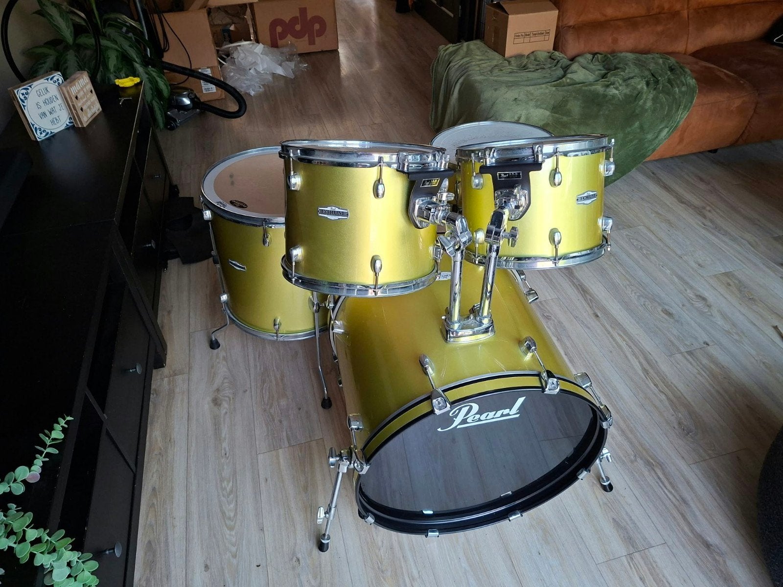 Complete drumset Pearl, Muziek en Instrumenten, Drumstellen en Slagwerk, Ophalen of Verzenden, Gebruikt, Pearl