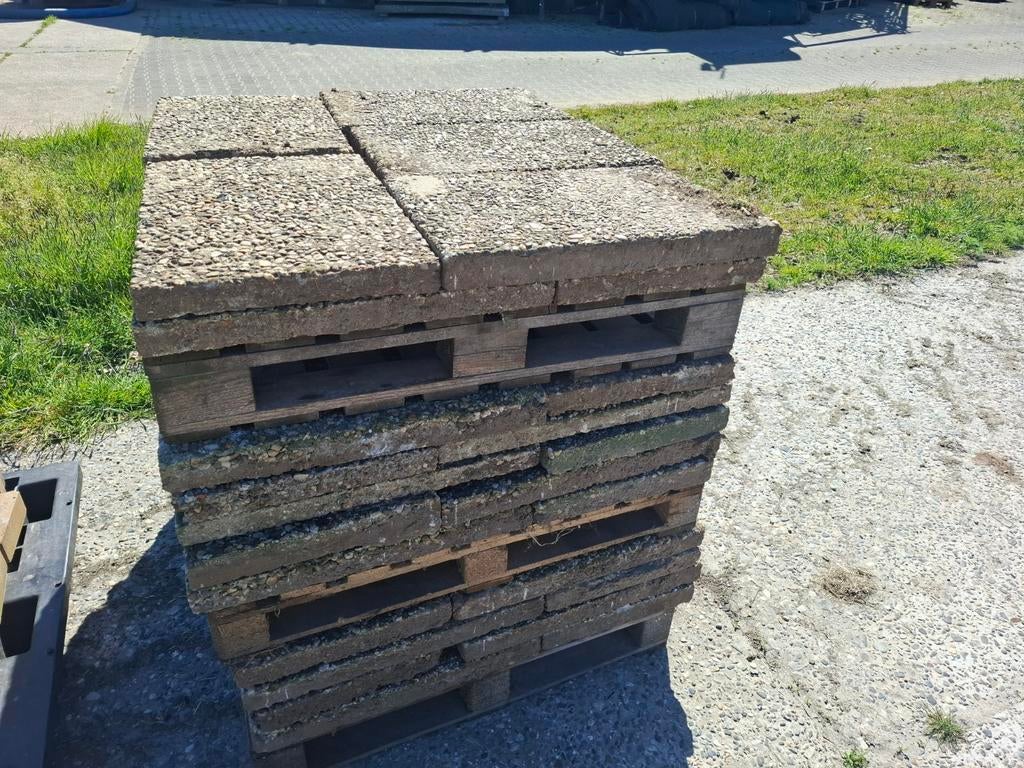 Grindtegels gratis afhalen. 40x60cm op pallet, Tuin en Terras, Tegels en Klinkers, Ophalen, Gebruikt, 10 m² of meer, Grind