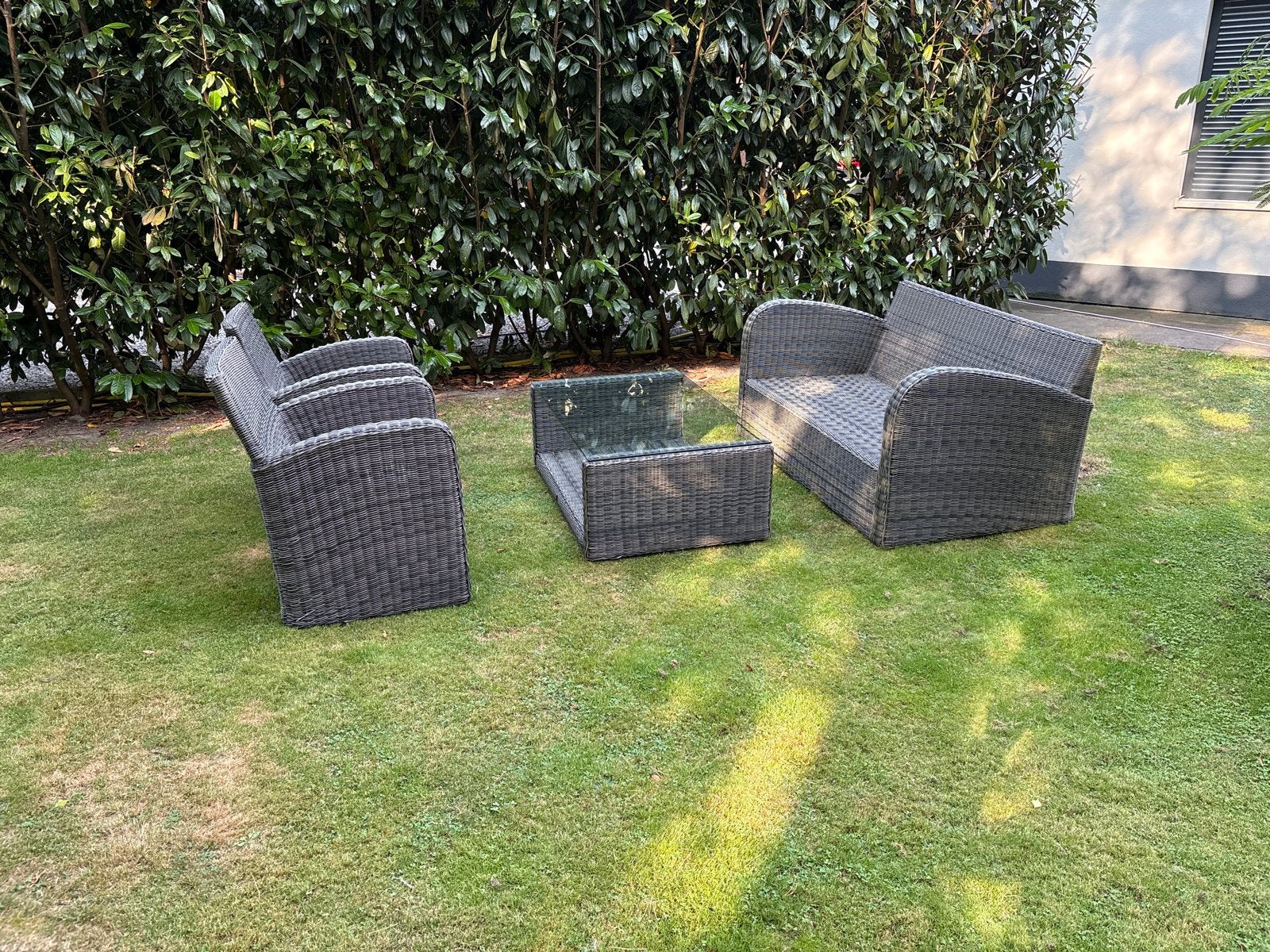 Wicker Loungeset Bellagio met 2 Stoelen, Bank en Salontafel, Ophalen, 4 zitplaatsen, Gebruikt, Loungeset