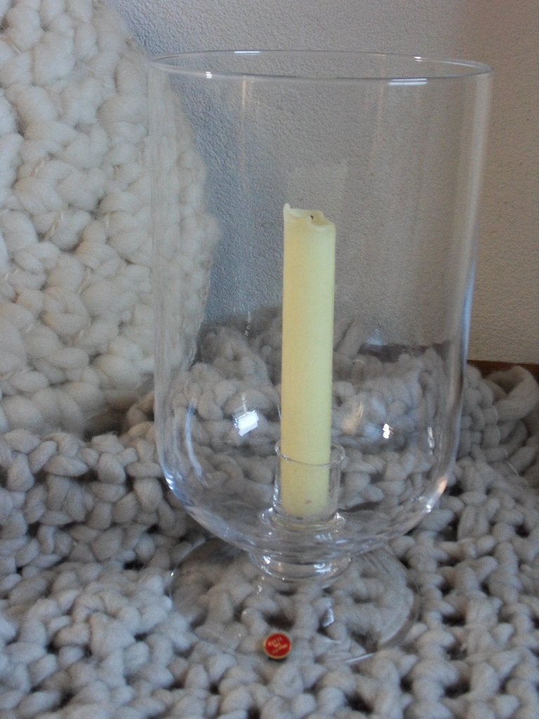 Prachtige mondgeblazen glazen kandelaar op voet.Made Italy, Overige merken, Nieuw, Ophalen of Verzenden, Glas